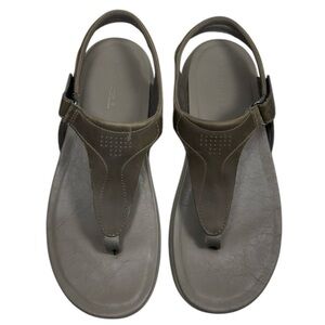 Merrell Tideriser Luna Leather Adjustable T-Strap Brindle Thong Sandals Size 10